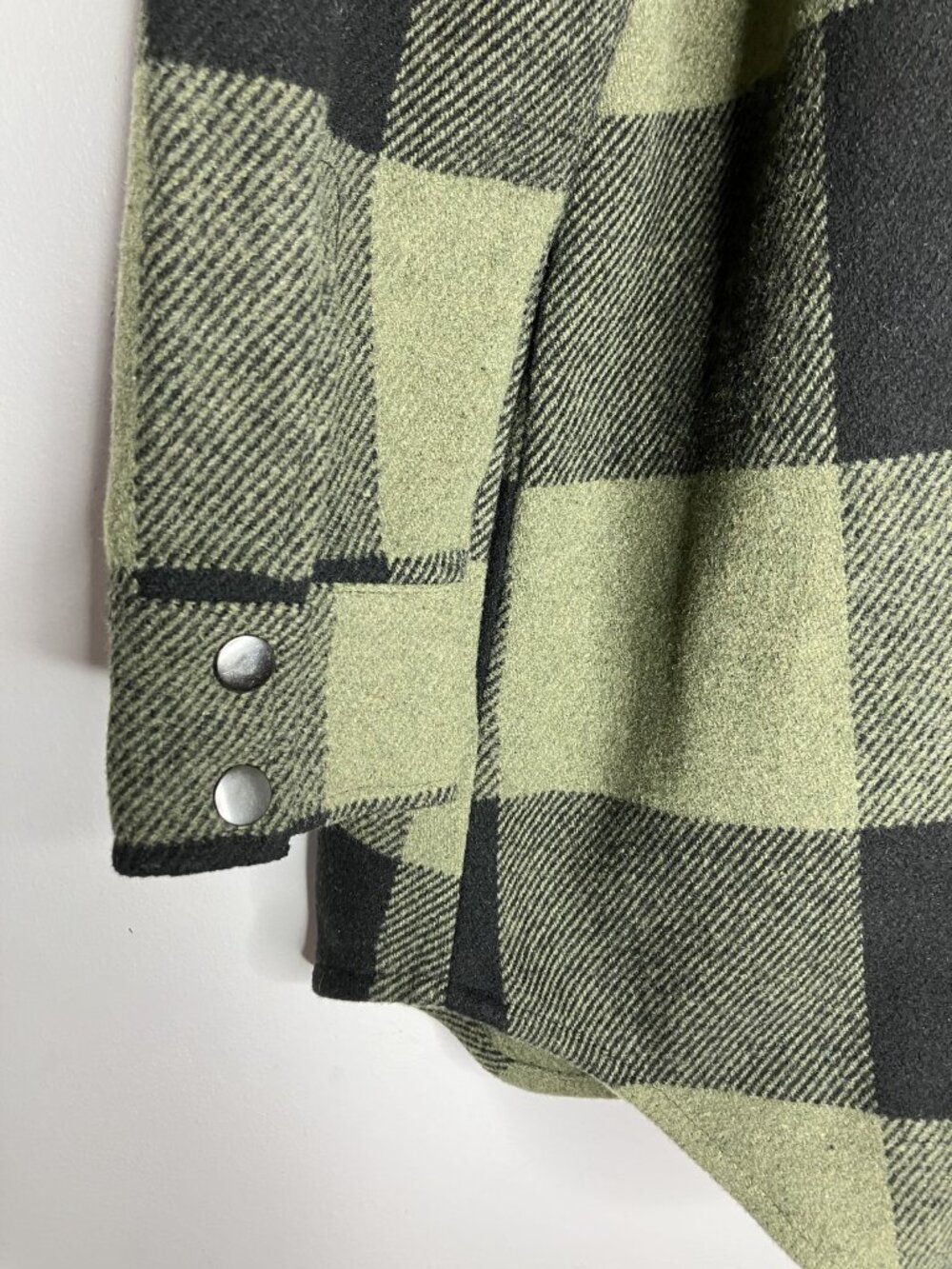 BB Dakota Steve Madden Women's L Green Black Plaid Shacket Jacket Coat - Picture 8 of 9